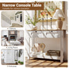 Console Table 106 CM Long Entryway Table with Storage Shelf-White