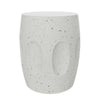 Outdoor Lightweight Concrete Finish Accent Side Table Drum Sofa Corner Table Dec
