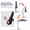 4 Size&5 Color Patio Parasol Sunshade Outdoor Canopy Tilt Crank Garden Umbrella
