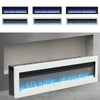 40inch Electric Fire Free Standing Wall Mounted Fireplace Inset RGB Color Flames