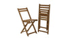 Habitat 2 Seater Folding Wooden Garden Bistro Set - Brown