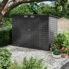 Garden Shed Galvanised Metal Shed Outdoor Tools Bike Storage House Anthracite UK