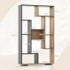 Costway 120cm Tall Bookshelf Modern Geometric Bookcase Book Storage Organizer