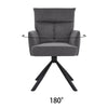 Modern 180° Swivel Accent Chair Ergonomic Leisure Armchair Padded Lounge Seat
