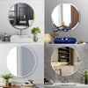 16'' Round Wall Mirror Self Adhesive Stick Bathroom Bedroom Office Vanity Decor