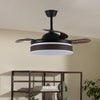 42" Invisible Ceiling Fan Lamp with Remote Ceiling Light Adjustable Wind Speeds