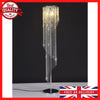 Modern Home Crystal Floor Lamp Living Room Light S Shape Chrome Finish Lighting