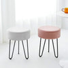 Velvet Round Dressing Stool Makeup Chair Footstool Footrest Ottoman Hairpin legs