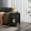 Wooden 1 Drawer Compact Bedroom Bedside Cabinet Furniture Nightstand Side Table