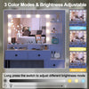 Dressing Table with LED Mirror Modern Makeup Desk Vanity Table+5 Drawers White