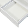 Coffee Table White High Gloss Tea Table with LED RGB Lights 2 Drawer Storage