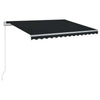 Manual Retractable Awning with LED 400x350 cm Anthracite