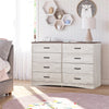 Large Double Dresser with 8 Drawers Bedroom Storage Sleek & Spacious Design
