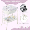4-in-1 Folding Baby Bath Changing Table Portable Nursery Station Bathtub White