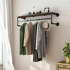 Industrial Pipe Clothes Rack W/ Top Shelf Coat Hanger Hanging Rod Closet Storage