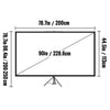 Tripod Projector Screen with Stand 90 inch 4K HD 16:9 Home Cinema Portable
