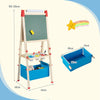 3-in-1 Kids Art Easel Toddler Adjustable Double-sided Wooden Magnetic Easel