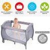 4-in-1 Baby Travel Cot Foldable Infant Crib Changing Table Children Playpen