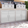Outdoor Stainless Steel Flush Mount BBQ Access Door Kitchen Cabinet Double Doors