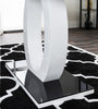 Giovani 4 Black White High Gloss Glass Dining Table