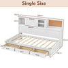 Daybed Frame with 3 Drawers Single Guest Bed
