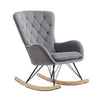 Chesterfield Wing Back Rocking Chair Argyle Velvet Armchair Recliner Rocker Sofa