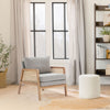 Modern Accent Fabric Chair Single Sofa Upholstered Rattan Armchair Living Room