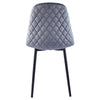 Dining Chairs 2/4PCS High Back Grey Velvet Padded Seat Kitchen Chair Office Home