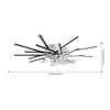 LED Ceiling Fan Light Dimmable Living Room Chandelier Lamp With Remote Control