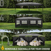 10x20FT Pop-Up Gazebo Waterproof Party Tent Folding Canopy With 6 SideWalls 3x6M