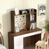Desk Bookshelf 3-Tier Display Rack Shelving Unit Wood Countertop Hutch w/Shelves