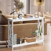 Industrial 2-Tier Console Table Entryway Hallway Rustic Sofa Side Table