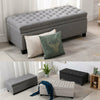 Large Chesterfield Storage Ottoman Bench Box Widnow Seat Stool Bedroom Footstool