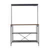 Kitchen Island Counter Top Breakfast Bar Dining Table Along 5 Tiers Storage Rack