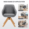Modern Swivel Accent Chair Set of 2 Ergonomic Armchairs Home Writing Desk Chairs