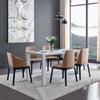 Modern Rectangular Dining Table White High Gloss MDF Wood Kitchen 120x80x75cm