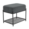 Shoe Bench Velvet Seat Padded Shoe Rack Shoe Storage Organiser Shelf Stand