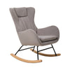 Upholstered Rocking Chair Bedroom Modern Single Sofa Accent Armchair Rocker Grey