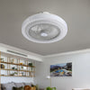 LED Ceiling Fan with Color Changing Lighting Smart RGB Speed Low Profile 20x8in