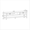 Large White & Oak TV Cabinet Modern Look