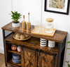 Industrial Storage Sideboard Large Rustic Cabinet Vintage Metal Console Table