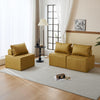 Free Combination Leather Sofa Cube with Detachable Backrest Sectional Floor Sofa