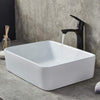 Bathroom Counter Top Ceramic Wash Basin Cloakroom Gloss Sink Rectangular 2 Size