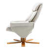 Occasional PU Leather Manual Recliner with Stool Reclining Lounger Chair Swivel