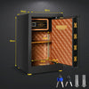 40L Safe Box Home Money Safe w/ Double Safety Key Lock & Built-in Cabinet Box
