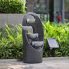 Solar Power Water Fountain Garden Water Feature with LED Light Indoor Outdoor
