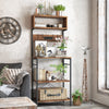 Multifunctional Coffee Bar Station Kitchen Bakers Rack-Brown