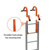Pair Extension Ladder Roof Hook w/ WHEEL Ladders Adapter Ladder Stabilizer Climb
