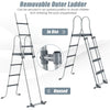 122CM Swimming Pool Ladder A-Shaped Stainless Steel Above Ground Safety Ladder