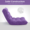 Padded Gaming Sofa Chair with Back Support for Adults and Teens-Purple